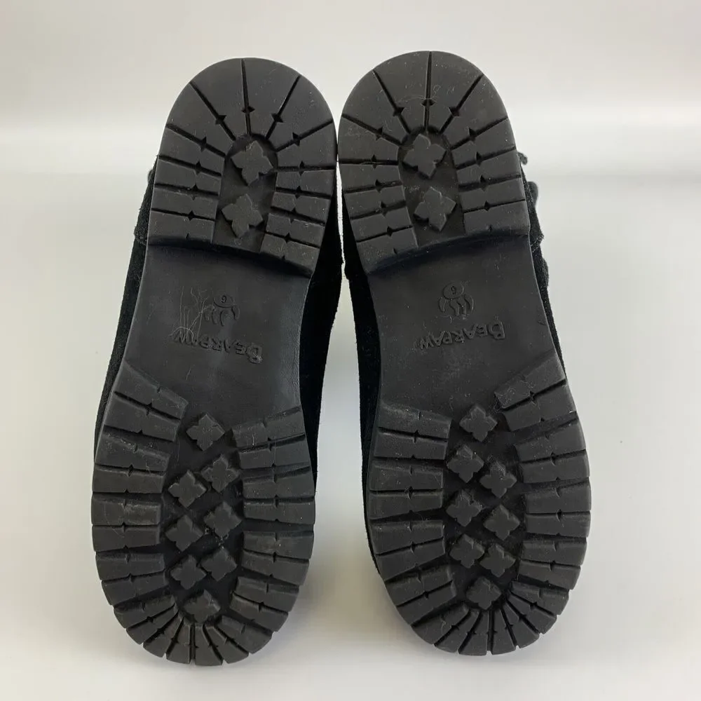 BOGO Bearpaw Rebecca Boots Pull On Winter Black Suede Wool Sheepskin‎ Womens 6